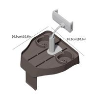 Reguliuojamas karšto kubilo padėklas su puodelio laikikliu, telefono laikikliu, lauko baseino stovas, SPA lentynos Bevera O4V1 Black-1pcs