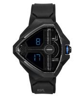 Hamilton Ventura Edge Dune Limited Edition Guminis dirželis Juodas ciferblatas Kvarcinis H24624330 100M Vyriškas laikrodis juoda