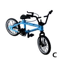 1vnt Retro lydinio mini pirštas BMX dviračio surinkimo dviračio modelis žaislai dalykėliai Dovanų žaislai modelis mini nešiojamas dviratis vaikui mėlyna