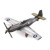 WG4006 Antrojo pasaulinio karo karinis 1/26 P51 Mustang lėktuvas statybiniai kaladėlės Šiaurės Amerikos oro pajėgų reaktyvinis lėktuvas žaislai vaikams suaugusiųjų dovana