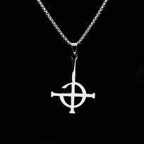 YILUOCD Stainless Steel Ghost Band Mask Keychains Emeritus Ghost BC Nameless Ghoul Symbol Keychain Geometric Jewelry