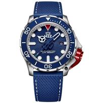 M2Z Diver 200 Safyro stiklas Mėlynas dirželis Mėlynas ciferblatas Automatinis 200-007 200M Vyriškas laikrodis mėlyna