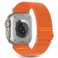 Oranžinė apyrankė "Tech-Protect Nylon Slip" laikrodžiui Apple Watch 6 / 7 / 8 / 9 / 10 / 11 / SE / ULTRA (44 / 45 / 46 / 49 MM)