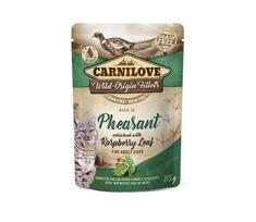 Carnilove Pheasant Raspberry Leaves begrūdis, drėgnas maistas katėms, 85 g x 12