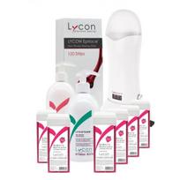 Depiliacijos rinkinys Lycon, 6 x 100 ml + valiklis, 500 ml + aliejus, 500 ml + juostelės, 100 vnt.
