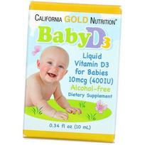 Vitaminas D3 vaikams, Baby Vitamin D3 skystis, California Gold Nutrition 10 ml (36427012) 10ml