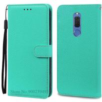 Dėklas Huawei Mate 10 Lite, Dangtelis Huawei Nova 2i, Odinis piniginės dėklas Huawei RNE-L21 L22 RNE-L01 L02 L03 L11 L23 AL00 Huawei Mate 10 Lite dangaus mėlyna spalva