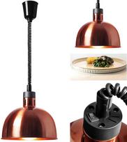 Pakabinamas šviestuvas Royal Catering Infraraudonųjų IR maisto šildymo lempa, pakabinama, varinė, skersmuo. 29 cm 250 W