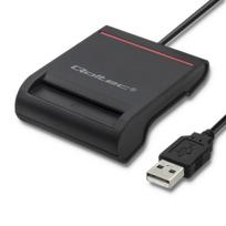 Qoltec Smart card reader, USB 2.0, plug and play