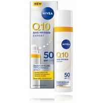Nivea Q10 Anti-Wrinkle Expert Daily UV Fluid SPF50 apsauginis fluidas veidui - 40 ml.