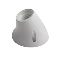 Lempos lizdas ELECTRALINE, E27, prie sienos, pakreiptas, baltos spalvos