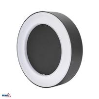 Sieninis šviestuvas, lauko, LED, juodas, apvalus, 10 W, 3000 K, 800 lm, IP65, IK08, Valit, Bemko, C25-EL2-R-010GR-3K