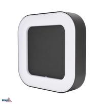 Sieninis šviestuvas, lauko, LED, juodas, kvadratinis, 10 W, 3000 K, 800 lm, IP65, IK08, Valit, Bemko, C25-EL2-S-010GR-3K