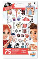 Manga Kawaii tatuiruotės mergaitėms (75 vnt.)