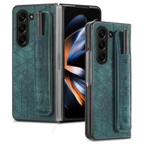 Cover For Samsung Galaxy Z Fold7 5G Scalable Wristband Stand Leather Phone Case For Samsung Z Fold 7 6 5 4 3 SPen Slot Holder Hard PC Shockproof Cover For Samsung Z Fold 7