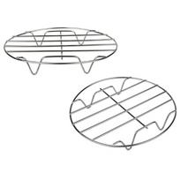 2 Pack 7 Inch Round Air Fryers Cooking Rack Stainless Steel Dehydrator Tray for Baking Roasting Grilling and Steaming