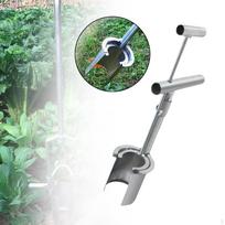 Bulb Planter Lawn Tool Efficient Seedling Planting Garden for Transplanting Gardeners gray