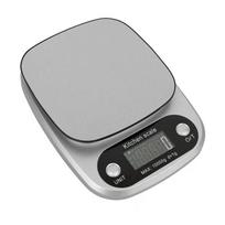 10 kg / 1 g Namų virtuvės svarstyklės Elektroninis maisto kepimo matavimo įrankis Nerūdijančio plieno platforma su LCD ekranu 10Kg(1g) sidabras