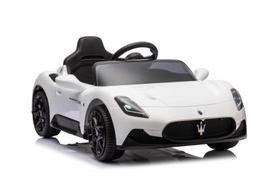 Vienvietis vaikiškas elektromobilis MP3 LED Maserati GT Cabrio, baltas