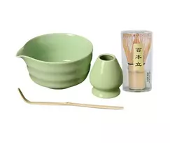 Japoniškas Keramikos Matcha Arbatos Rinkinys – 4 dalių