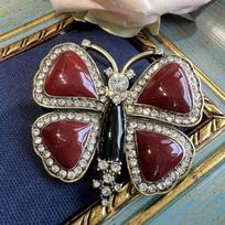 Baroque Women Men Vintage Butterfly Crystal Badges Pins Retro Middle Unisex Classic Clothing Coat Insect Accessories Brooches