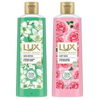 Lux dušo gelis, frezijos kvapo ir alavijo kūno prausiklis, odos valiklis su ilgai išliekančiu kvapu, 245 ml ir dušo gelis, prancūziškos rožės kvapo, 245 ml pink