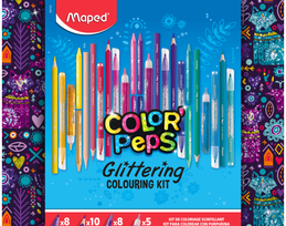 Piešimo rinkinys MAPED ColorPeps Glittering, 31 vnt