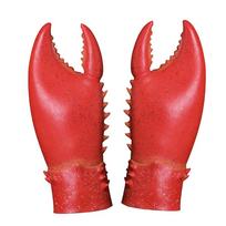 1 pora krabo omaro žnyplių pirštinės Cosplay juokingas vakarėlis lateksas naujovė žaislas raudona