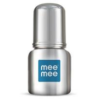 Mee Mee Baby Plieninis Maitinimo Buteliukas 120ml | Kūdikio Pieno Buteliukas su Pažangiu Apsaugos nuo Dieglių Vožtuvu, Be BPA, Minkštas Silikoninis Žindukas 0-2 Metų