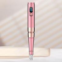 (S02) Nano Microcrystal Pen, Facial Beauty Skin Care Tool, Facial Massage Instrument - With 2 Disposable Replacement Heads rožinė