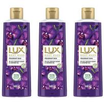 LUX Dušo želė, Juodosios orchidėjos aromatas ir kadagio aliejus Kūno prausiklis, Su glicerinu švelniai odai, Ilgai išliekantis aromatas, Be parabenų, 245 ml (Pakuotėje 3 vnt)