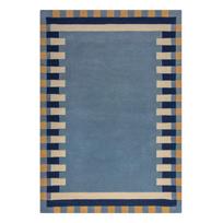 Rankų darbo iš vilnos kilimas mėlynos spalvos 200x290 cm Kai Wool Border – Flair Rugs
