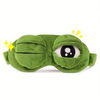 Miego kauke unisex  3D, žalia, VIENAS DYDIS