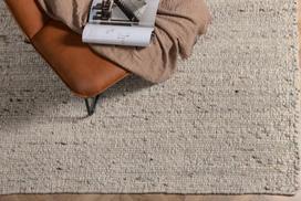 Kilimas Loump 160x230 cm, baltas/smėlio