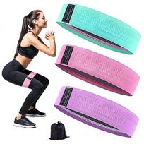 „iLike Sport“ poliesterio pasipriešinimo juostos sporto salei ir fitnesui, 3 vnt., 8 cm pločio - 33 cm / 38 cm / 43 cm