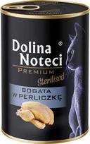 DOLINA NOTECI Premium sterilizuotas šlapias kačių ėdalas su perlinių vištų mėsa, 400g