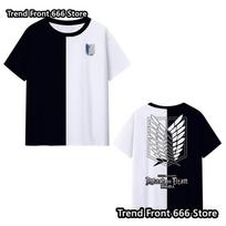 Attack on Titan Japonijos klasikinis anime Vyriški ir vaikiški marškinėliai trumpomis rankovėmis Vasariniai apvalios apykaklės viršutiniai drabužiai Berniukams Mergaitėms Anime COS T-shirt S