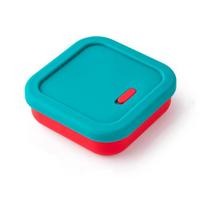 Yousheng Silicone Bento Box Leak-Proof Lunch Container BPA-Free Reusable Food Storage Containers 400ml Capacity Picnic Outdoor Lunch Box raudona