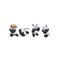 4vnt./komplektas Panda Design Automobilių papuošalai Automobilių Centrinės Konsolės Papuošalai Biuro stalo papuošalai Mažo automobilio interjero apdaila juoda