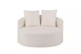 Sofa Kelso - Medis/Balta teddy medžiaga