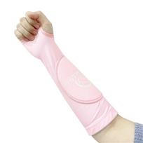 1 Pair Volleyball Arm Sleeves Passing Forearm Sleeves with Protection Pad and Thumb Hole Sports Arm Guard Volleyball Sleeves rožinė