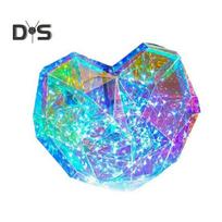Meilės Širdies Naktinė Lemputė Prizminė Vaivorykštinė 3D Širdies Formos LED Lemputė Miegamojo Atmosferos Lempa Dovanos Įsimylėjėliams Draugams Love Heart