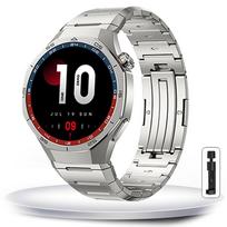 Prabangi nerūdijančio plieno apyrankė Huawei Watch GT5 Pro laikrodžiui, metalinė apyrankė be tarpų Huawei Watch GT4 Pro laikrodžiui, specializuota vyriško stiliaus apyrankė Universal 22mm