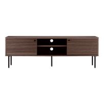 TV staliukas su 2 lentynomis ir 2 durelėmis | 150 x 50 x 40 cm | Ruda