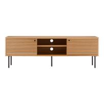 TV staliukas su 2 lentynomis ir 2 durelėmis | 150 x 50 x 40 cm | Ruda
