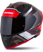 Motociklininko šalmas Cassida Aero Drome Black Pearl/Red/White/Gray