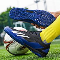 Vaikams Suaugusiems Didelio Dydžio Futbolo Batai Žemi Su Štikeliais Lauko Neslystantys Profesionalūs Treniruočių Futbolo Batai 36 karališkos mėlynos spalvos/juoda