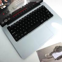 Silikoninė nešiojamojo kompiuterio klaviatūros plėvelė Ilgi nagai Patogus rašymo įrankis Apsaugo manikiūrą Galima naudoti su priklijuojamais nagais Klavišų dangteliai juoda