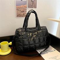 Large Capacity Women's Bag Lightweight Space Cotton Shoulder Crossbody Bag European American Down Bag For Women One Size juoda