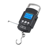 50kg/10g Nešiojamos elektroninės svarstyklės LCD skaitmeninis ekranas Rankinės svarstyklės su 1m matavimo juosta, Kelioninės Žvejybinės Kabinamos svarstyklės su kabliu